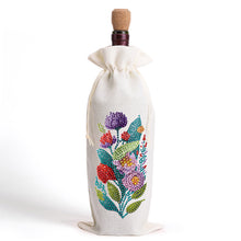 Load image into Gallery viewer, Diamond Painting Burlap Wine Gift Bags Label Liquor Bottle Covers (Flower)
