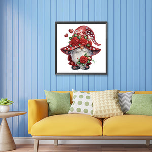 Valentine'S Day Gnome 30*30CM(Canvas) Partial Special Shaped Drill Diamond Painting