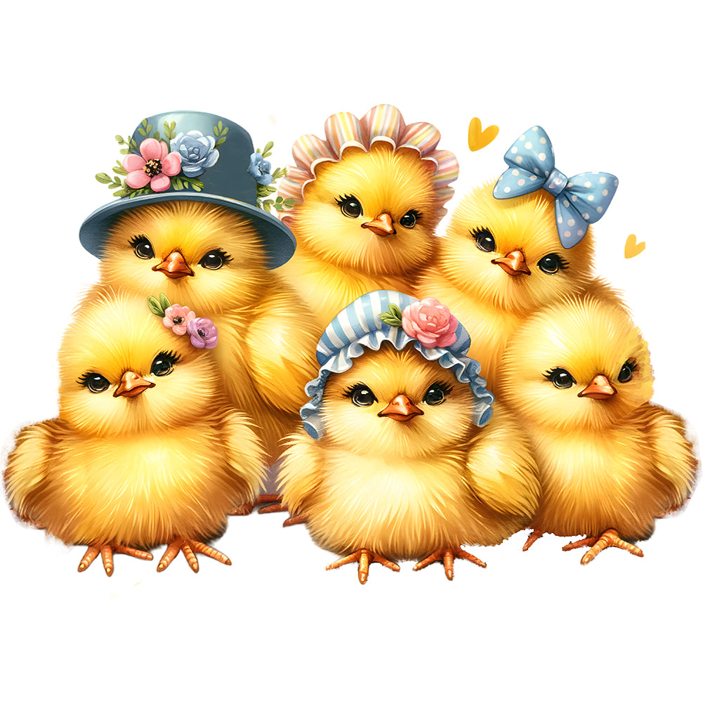 Easter Chicken Bunny 30*30CM(Canvas) Full Round Drill Diamond Painting
