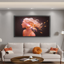 Load image into Gallery viewer, Yishu - Short-Haired Sunflower Girl - 80*50CM 11CT 3 Stamped Cross Stitch
