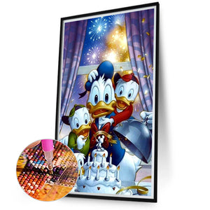 Donald Duck 45*75CM(Canvas) Full Round Drill Diamond Painting