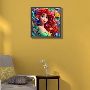Mermaid Ariel 50*50CM(Canvas) Full Round Drill Diamond Painting