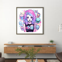 Load image into Gallery viewer, Huancan - Kawaii Style Girl - 50*50CM 11CT 3 Stamped Cross Stitch
