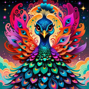Peacock 40*40CM(Canvas) Full Round Drill Diamond Painting