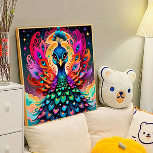 Peacock 40*40CM(Canvas) Full Round Drill Diamond Painting