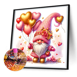Valentine'S Day Gnome 30*30CM(Canvas) Full Round Drill Diamond Painting