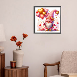 Valentine'S Day Gnome 30*30CM(Canvas) Full Round Drill Diamond Painting