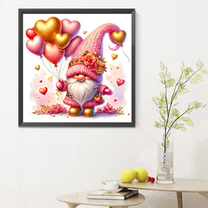 Valentine'S Day Gnome 30*30CM(Canvas) Full Round Drill Diamond Painting