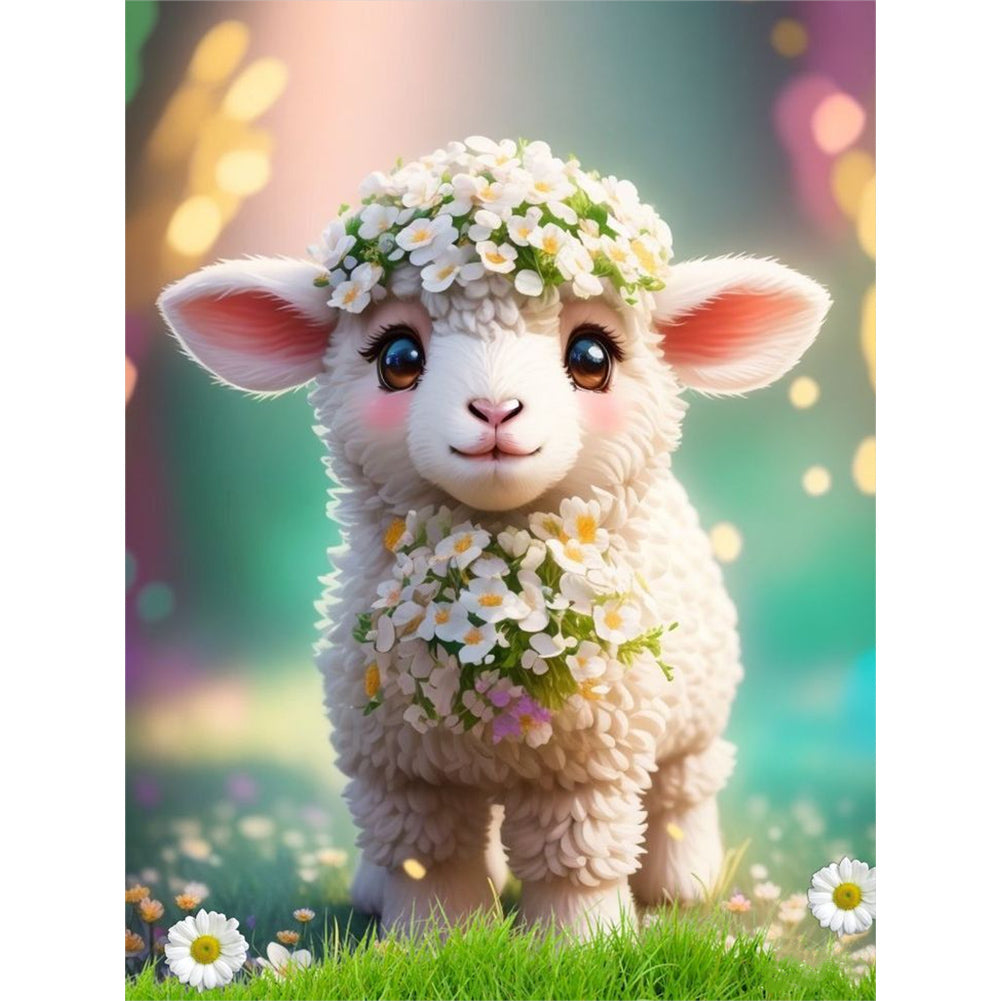 Little Lamb 30*40CM(Canvas) Full Round Drill Diamond Painting