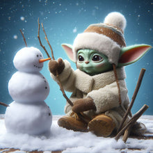 Load image into Gallery viewer, Yoda And The Snowman 50*50CM(Canvas) Full Round Drill Diamond Painting
