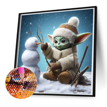 Load image into Gallery viewer, Yoda And The Snowman 50*50CM(Canvas) Full Round Drill Diamond Painting
