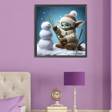 Load image into Gallery viewer, Yoda And The Snowman 50*50CM(Canvas) Full Round Drill Diamond Painting
