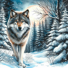 Load image into Gallery viewer, Snow Wolf 30*30CM(Canvas) Full Round Drill Diamond Painting

