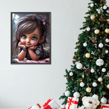 Load image into Gallery viewer, Sweet And Cool Girl 30*40CM(Canvas) Full Round Drill Diamond Painting
