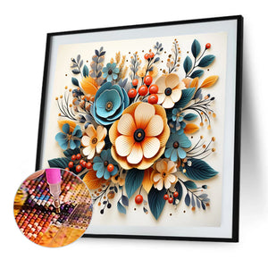 Flowers And Grass 35*35CM(Canvas) Full Round Drill Diamond Painting