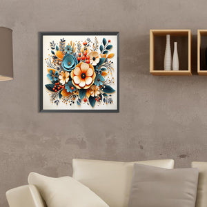 Flowers And Grass 35*35CM(Canvas) Full Round Drill Diamond Painting