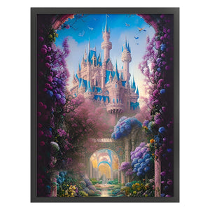 Yishu - Flower Castle - 50*65CM 11CT 3 Stamped Cross Stitch