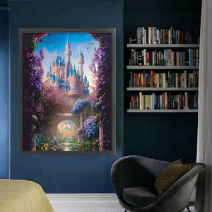 Yishu - Flower Castle - 50*65CM 11CT 3 Stamped Cross Stitch