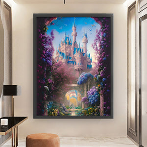 Yishu - Flower Castle - 50*65CM 11CT 3 Stamped Cross Stitch