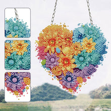Load image into Gallery viewer, Acrylic Heart Flower Single-Sided Diamond Painting Hanging Pendant (20x20cm)
