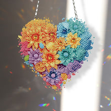 Load image into Gallery viewer, Acrylic Heart Flower Single-Sided Diamond Painting Hanging Pendant (20x20cm)
