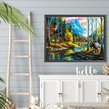 Load image into Gallery viewer, Woods 40*30CM(Canvas) Full Round Drill Diamond Painting
