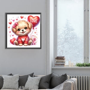 Love Puppy 30*30CM(Canvas) Full Round Drill Diamond Painting
