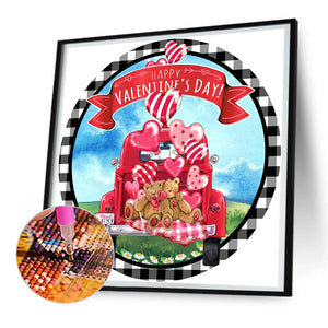 Valentine'S Day Gnome 30*30CM(Canvas) Full Round Drill Diamond Painting