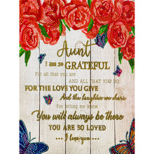 Load image into Gallery viewer, Rose Theme For Auntie 30*40CM(Canvas) Partial Special Shaped Drill Diamond Painting
