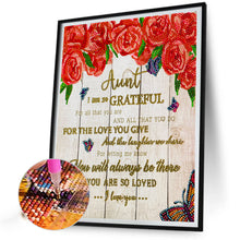 Load image into Gallery viewer, Rose Theme For Auntie 30*40CM(Canvas) Partial Special Shaped Drill Diamond Painting
