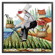 Load image into Gallery viewer, Joy Sunday - Lady And Dog - 43*41CM 14CT 2 Stamped Cross Stitch

