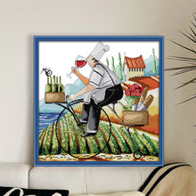 Load image into Gallery viewer, Joy Sunday - Lady And Dog - 43*41CM 14CT 2 Stamped Cross Stitch

