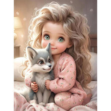 Load image into Gallery viewer, Curly-Haired Big-Eyed Girl 30*40CM(Canvas) Full Round Drill Diamond Painting
