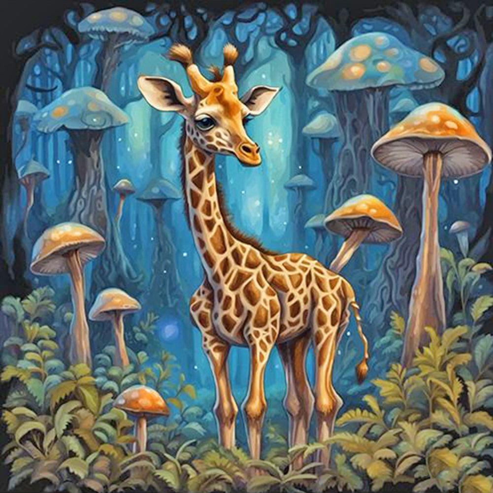 Forest Animals - Giraffe 40*40CM(Canvas) Full Round Drill Diamond Painting