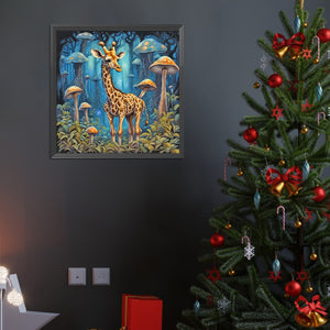 Forest Animals - Giraffe 40*40CM(Canvas) Full Round Drill Diamond Painting