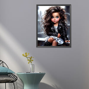 Sweet And Cool Girl 40*50CM(Canvas) Full Round Drill Diamond Painting