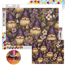 Load image into Gallery viewer, Gnome With Purple Hat 40*30CM(Canvas) Full Square Drill Diamond Painting
