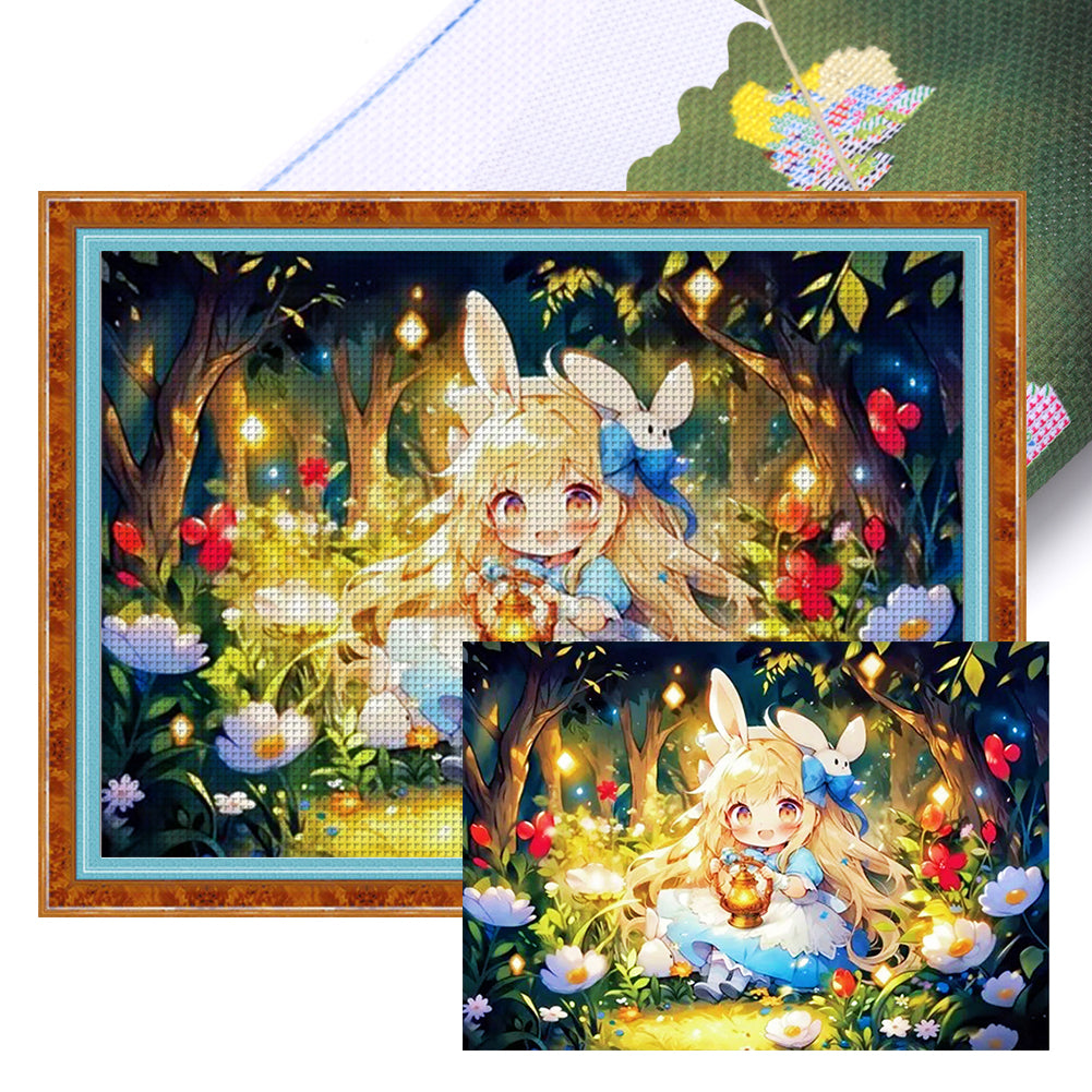 Yishu - Alice In Wonderland - 60*45CM 11CT 3 Stamped Cross Stitch
