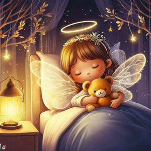 Sleeping Elf 30*30CM(Canvas) Full Round Drill Diamond Painting