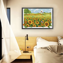 Load image into Gallery viewer, DIY - Sunflower Field - 92*66CM 11CT 3 Stamped Cross Stitch

