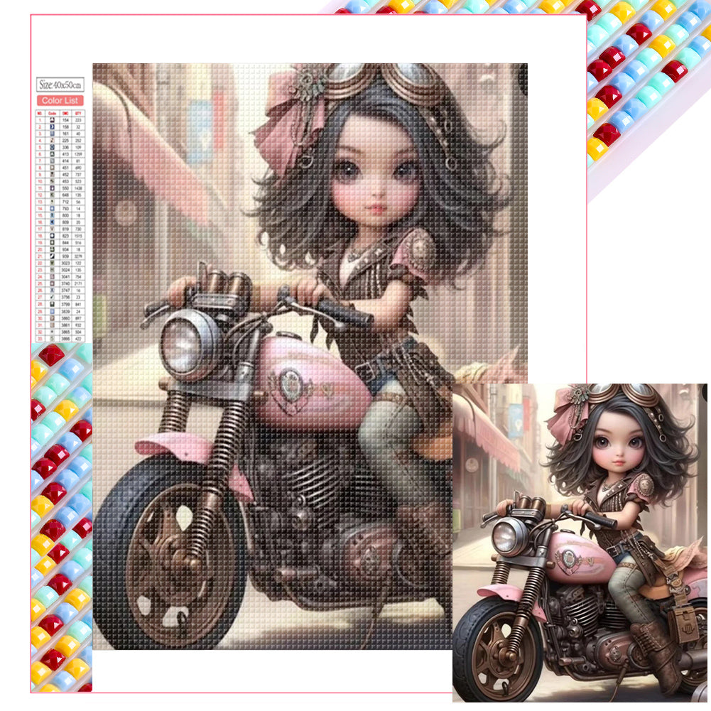 Cool Girl 40*50CM(Picture) Full Square Drill Diamond Painting