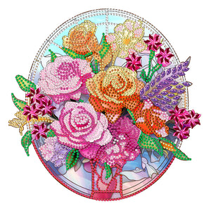 Window Paper-Cut 30*30CM(Canvas) Partial Special Shaped Drill Diamond Painting