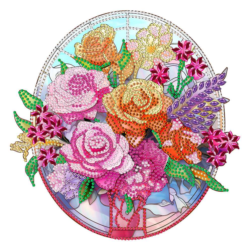 Window Paper-Cut 30*30CM(Canvas) Partial Special Shaped Drill Diamond Painting
