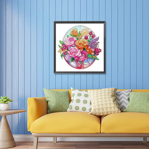 Window Paper-Cut 30*30CM(Canvas) Partial Special Shaped Drill Diamond Painting