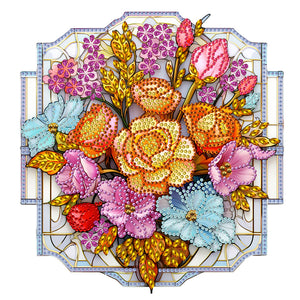 Window Paper-Cut 30*30CM(Canvas) Partial Special Shaped Drill Diamond Painting