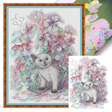Load image into Gallery viewer, Joy Sunday - Kitten In Early Spring - 31*41CM 14CT 2 Stamped Cross Stitch
