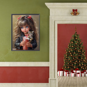 Sweet And Cool Girl 40*50CM(Canvas) Full Round Drill Diamond Painting