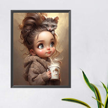 Load image into Gallery viewer, Sweet And Cool Girl 40*50CM(Canvas) Full Round Drill Diamond Painting
