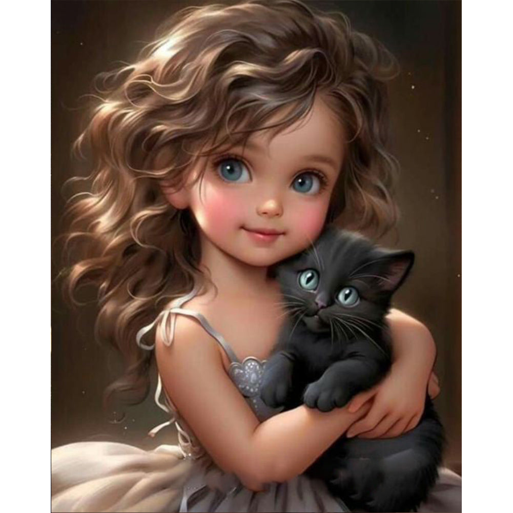 Sweet And Cool Girl 40*50CM(Canvas) Full Round Drill Diamond Painting