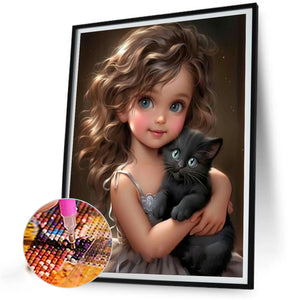 Sweet And Cool Girl 40*50CM(Canvas) Full Round Drill Diamond Painting